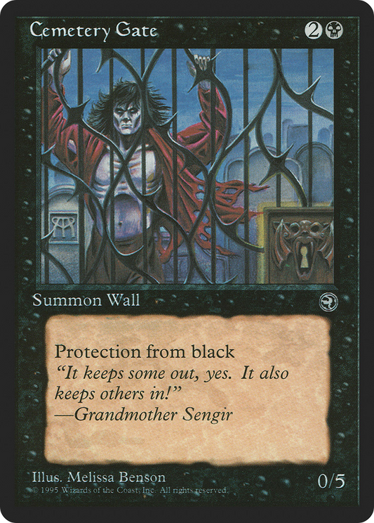 Cemetery Gate (Person in Red)
