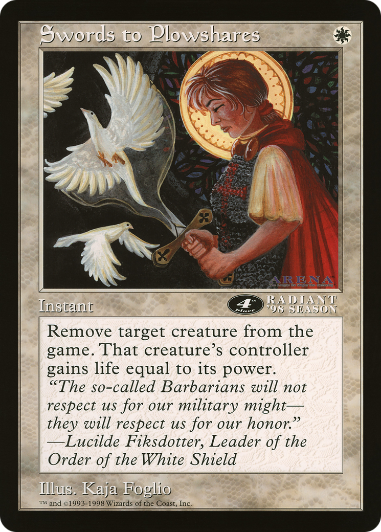 Swords to Plowshares (4th Place) (Oversized) (Arena League Promo)