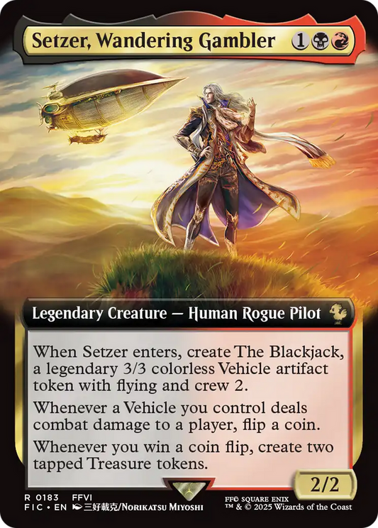 Setzer, Wandering Gambler (0183) (Extended Art) - Foil