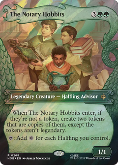 The Notary Hobbits (0268) (Borderless) (Dragon Hoard Frame) (HOB) - Surge Foil