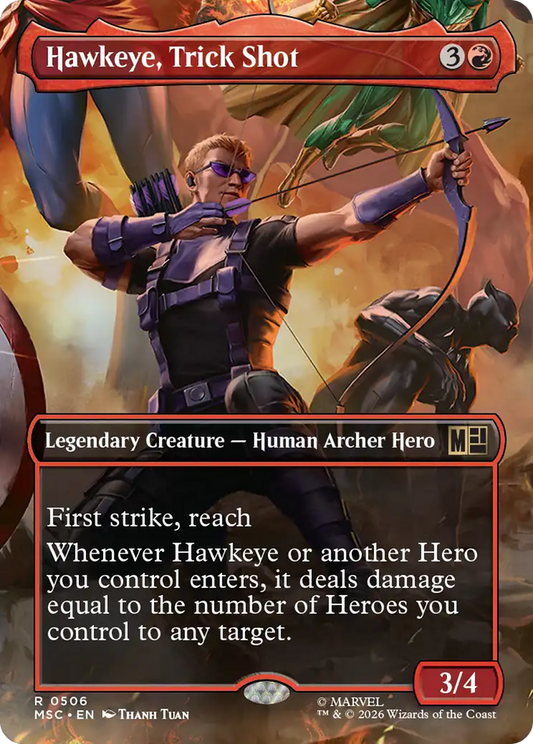 Hawkeye, Trick Shot (0506) (Borderless) (MSC) - Foil