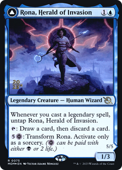 Rona, Herald of Invasion // Rona, Tolarian Obliterator (0075) (Prerelease) (PMOM) - Foil