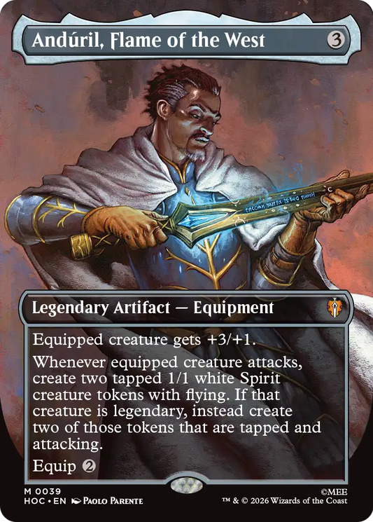 Andúril, Flame of the West (0039) (Borderless) (HOC) - Foil