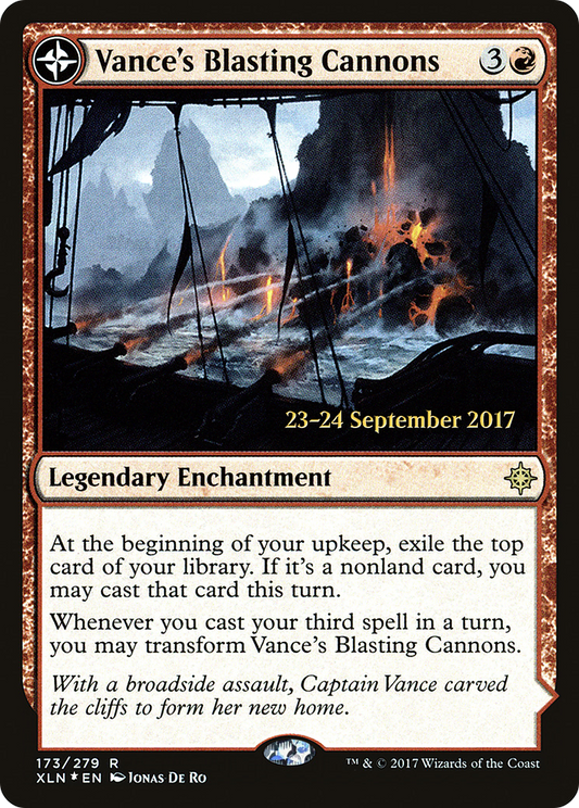 Vance's Blasting Cannons // Spitfire Bastion (173) (Prerelease) (PXLN) - Foil