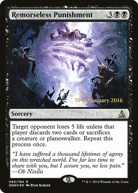 Remorseless Punishment (089) (Prerelease) - Foil