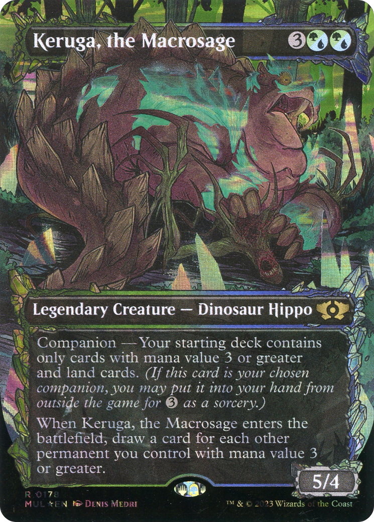 Keruga, the Macrosage (0178) (Borderless) (Showcase) - Halo Foil