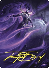 Ashiok, Wicked Manipulator (10/81) Art Card (AWOE) - Gold-Stamped Signature