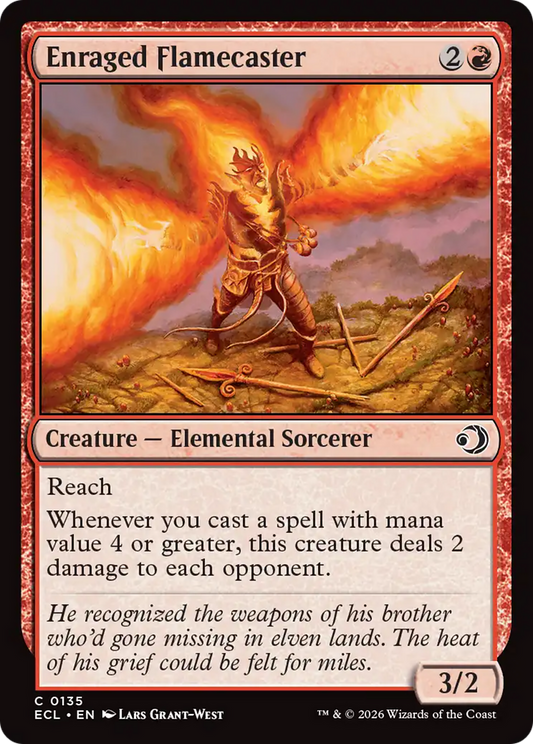 Enraged Flamecaster (0135) (ECL) - Foil