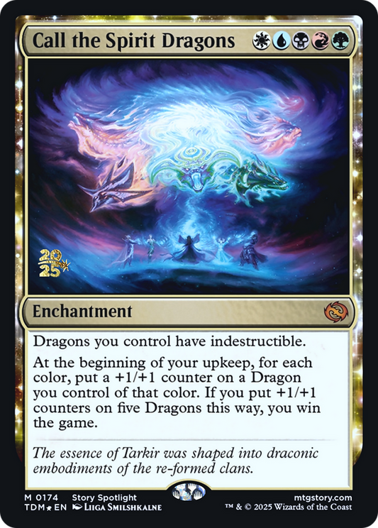 Call the Spirit Dragons (0174) (Prerelease) (PTDM) - Foil