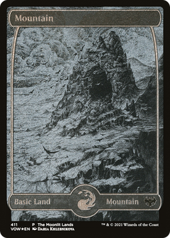Mountain (411) (The Moonlit Lands) - Silver Foil Etched