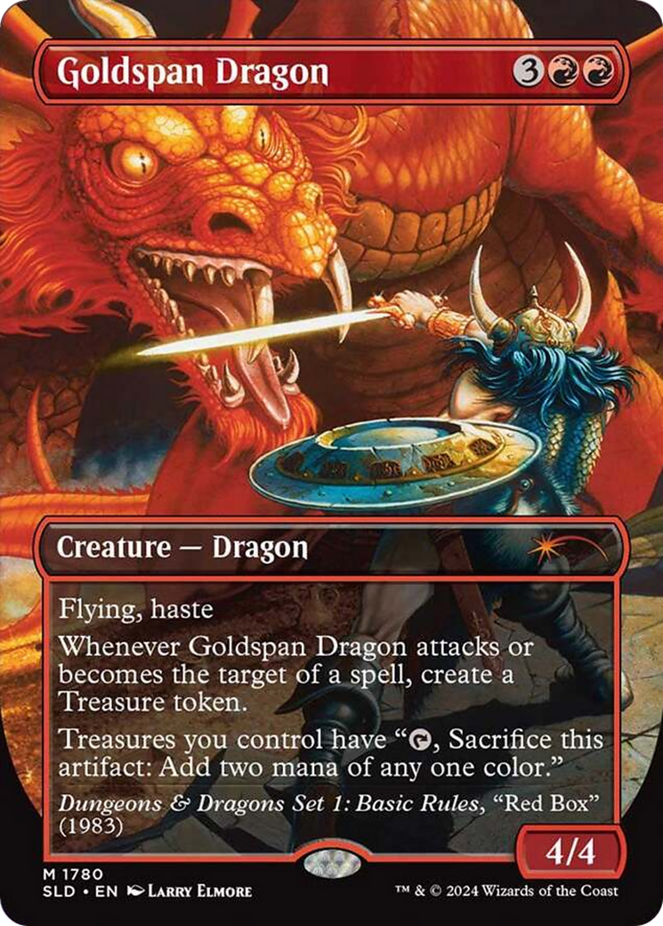 Goldspan Dragon (1780) (Borderless) - Rainbow Foil