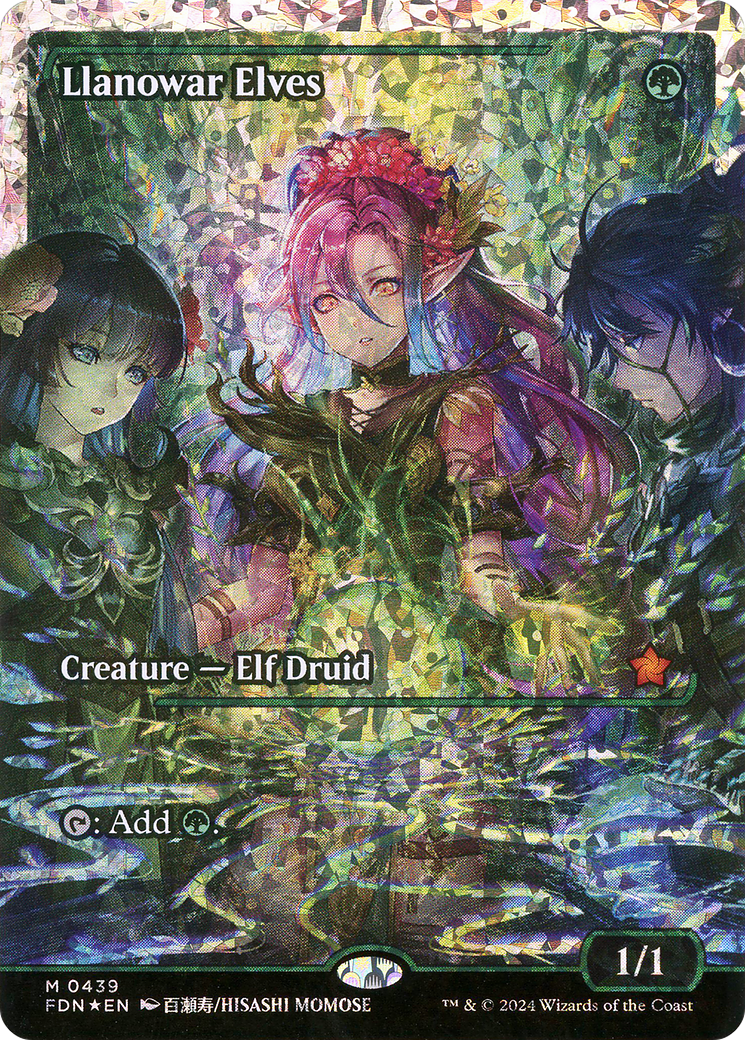 Llanowar Elves (0439) (Showcase) - Fracture Foil