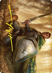 Boromir, Warden of the Tower (01/81) Art Card (ALTR) - Gold-Stamped Signature
