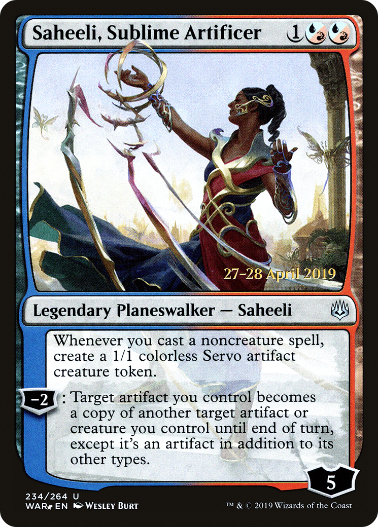 Saheeli, Sublime Artificer (234) (Prerelease) - Foil