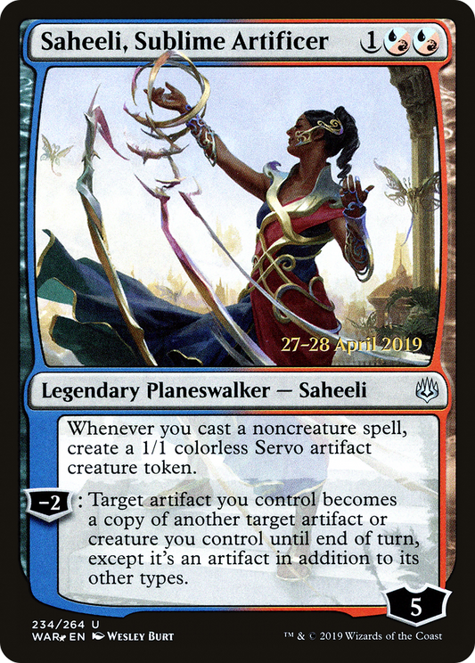 Saheeli, Sublime Artificer (234) (Prerelease) - Foil