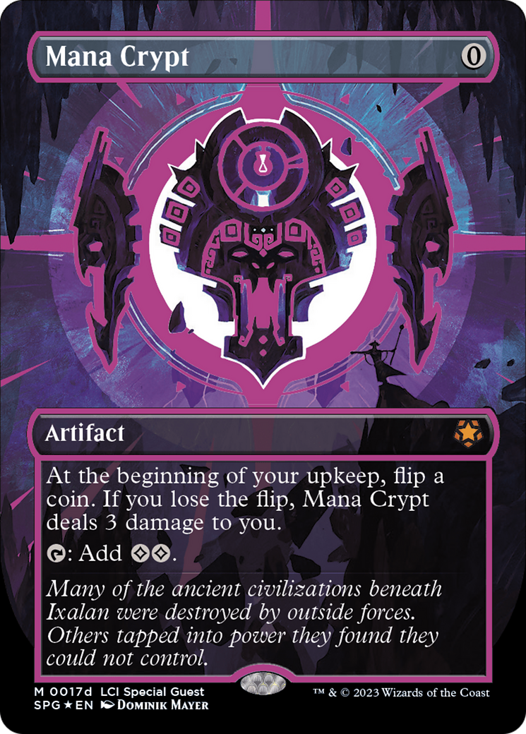 Mana Crypt (0017d) (Borderless) - Neon Ink
