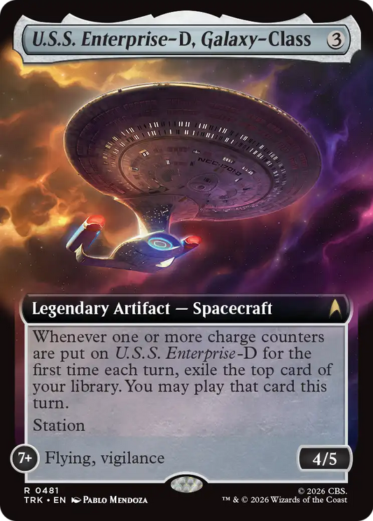 U.S.S. Enterprise-D, Galaxy-Class (0481) (Extended Art) (TRK) - Foil