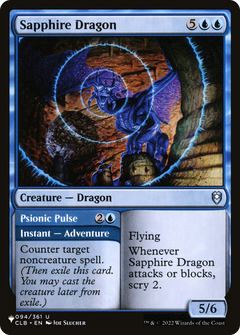 Sapphire Dragon // Psionic Pulse (CLB-94) (PLST)