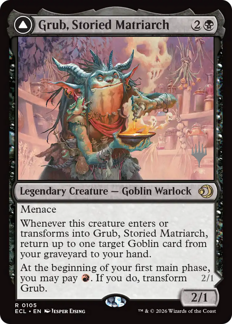 Grub, Storied Matriarch // Grub, Notorious Auntie (0105) (Promo Pack) (PECL) - Foil