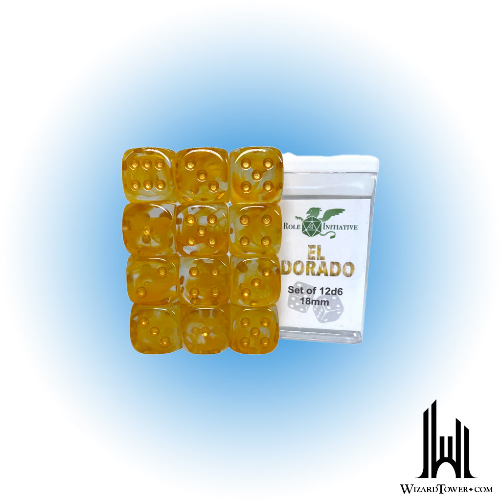 Dice Set - Diffusion El Dorado 18mm d6 12ct