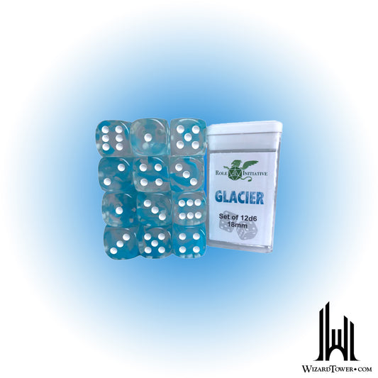 Dice Set - Diffusion Glacier 18mm d6 12ct