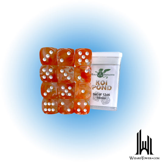 Dice Set - Diffusion Koi Pond 18mm d6 12ct