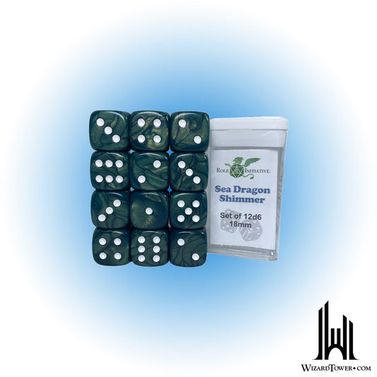 Dice Set - Seadragon Shimmer 18mm d6 12ct