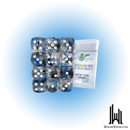 Dice Set - Diffusion Starlight 18mm d6 12ct