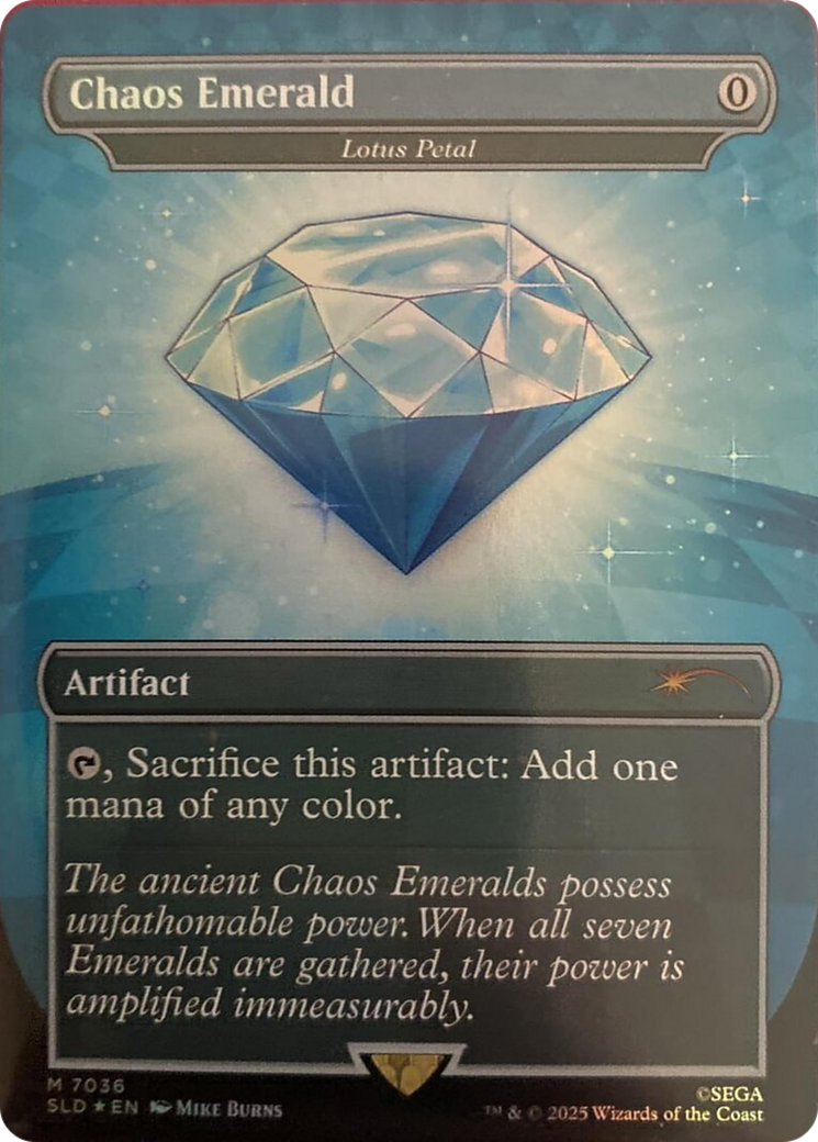 Chaos Emerald [Lotus Petal] (7036) (Borderless) (Light Blue) - Foil