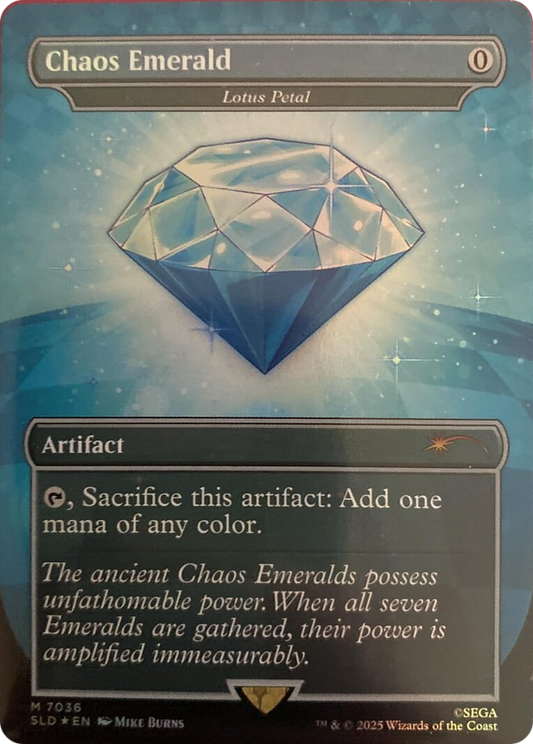 Chaos Emerald [Lotus Petal] (7036) (Borderless) (Light Blue) - Foil