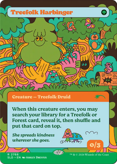 Treefolk Harbinger (2766) (Showcase) (SLD) - Foil