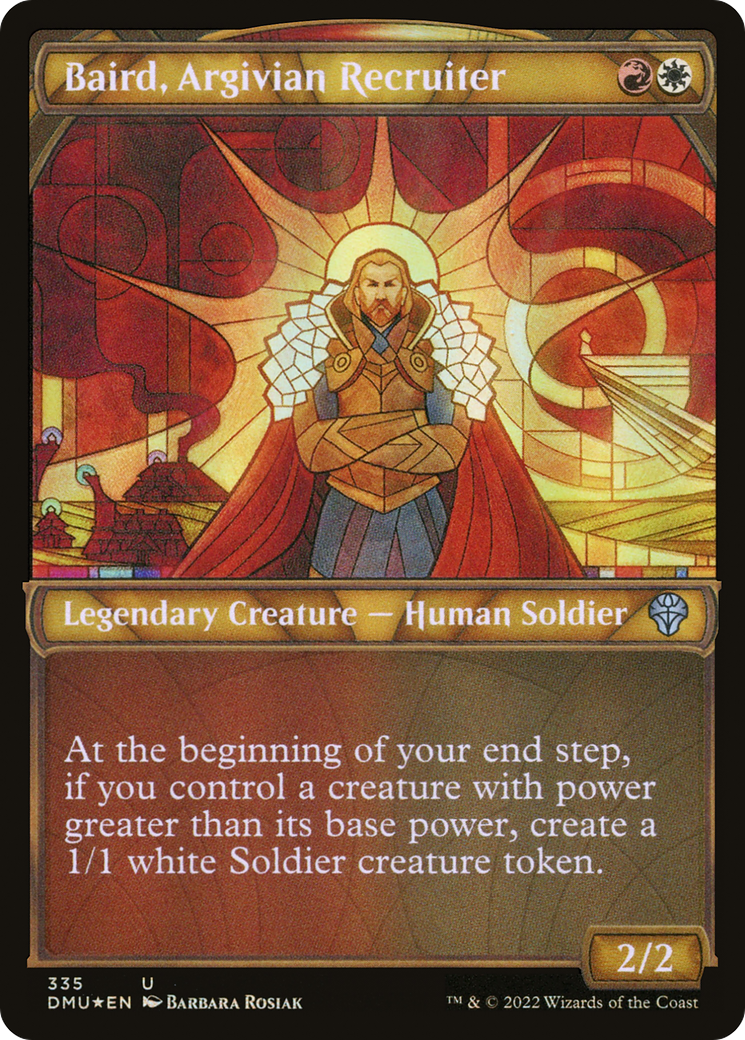 Baird, Argivian Recruiter (335) (Showcase) - Textured Foil