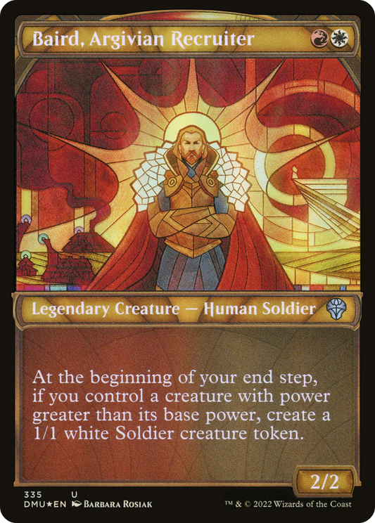 Baird, Argivian Recruiter (335) (Showcase) - Textured Foil