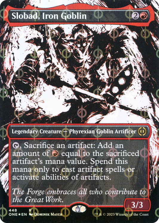 Slobad, Iron Goblin (448) (Borderless) - Compleat Foil