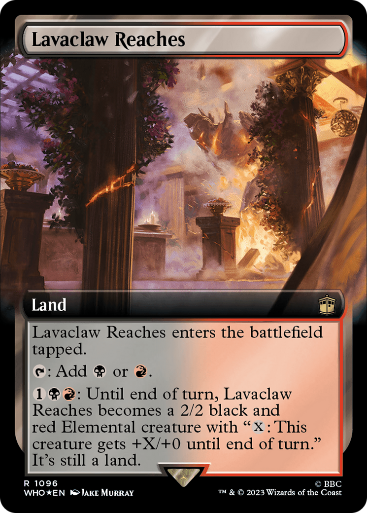 Lavaclaw Reaches (1096) (Extended Art) - Surge Foil