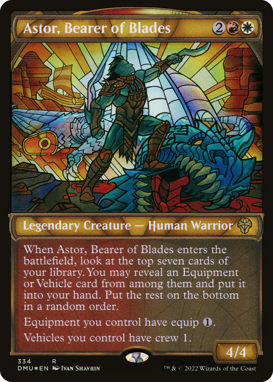 Astor, Bearer of Blades (334) (Showcase) - Textured Foil