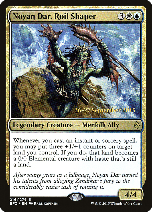 Noyan Dar, Roil Shaper (216) (Prerelease) - Foil