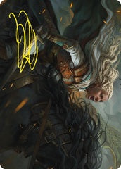 Eowyn, Fearless Knight (15/81) Art Card (ALTR) - Gold-Stamped Signature