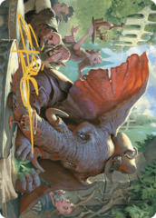 Loxodon Eavesdropper (15/49) Art Card (AMKM) - Gold-Stamped Signature