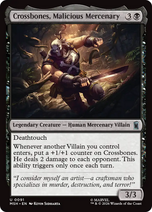 Crossbones, Malicious Mercenary  (MSH) - Foil