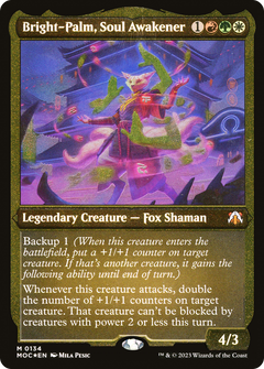 Bright-Palm, Soul Awakener (0134) (Display Commander) (Thick Stock) - Foil Etched