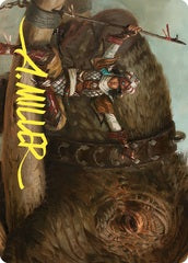 Tuskguard Captain (16/81) Art Card (ACMM) - Gold-Stamped Signature