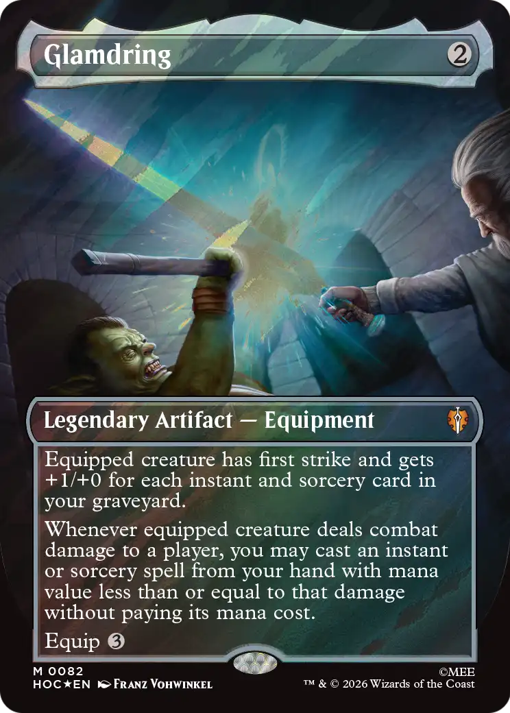 Glamdring (0082) (Borderless) (HOC) - Surge Foil