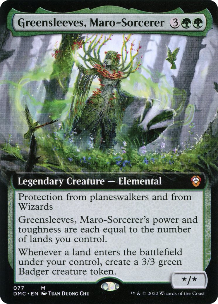Greensleeves, Maro-Sorcerer (077) (Extended Art) - Foil