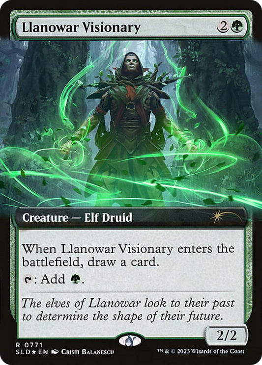 Llanowar Visionary (0771) (Extended Art) - Foil