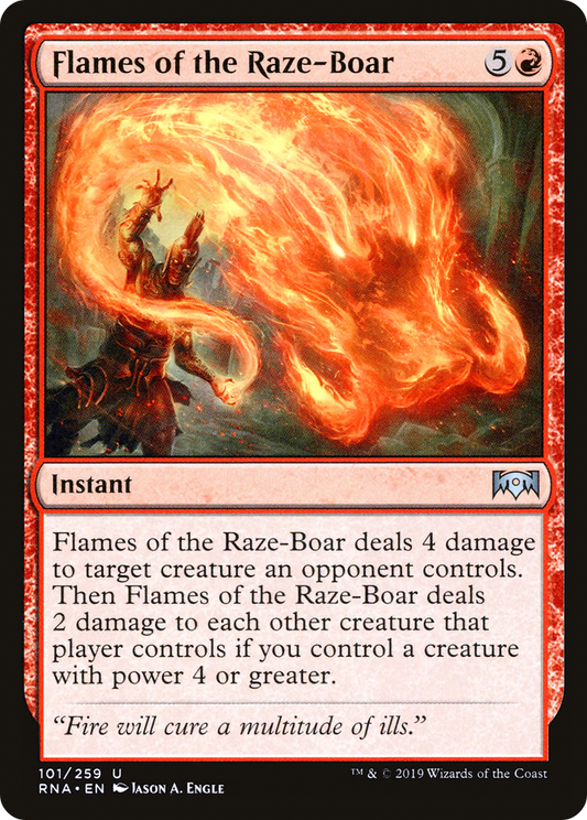 Flames of the Raze-Boar - Foil