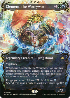 Clement, the Worrywort (0347) (Borderless) (Showcase) - Raised Foil