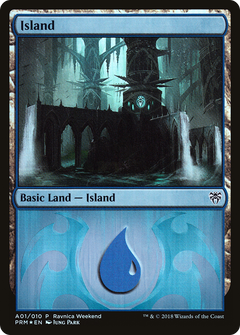 Island (A01) (Ravnica Weekend) - Foil