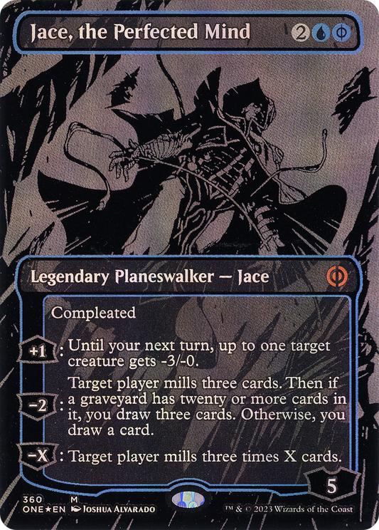 Jace, the Perfected Mind (360) (Borderless) - Oil Slick Raised Foil