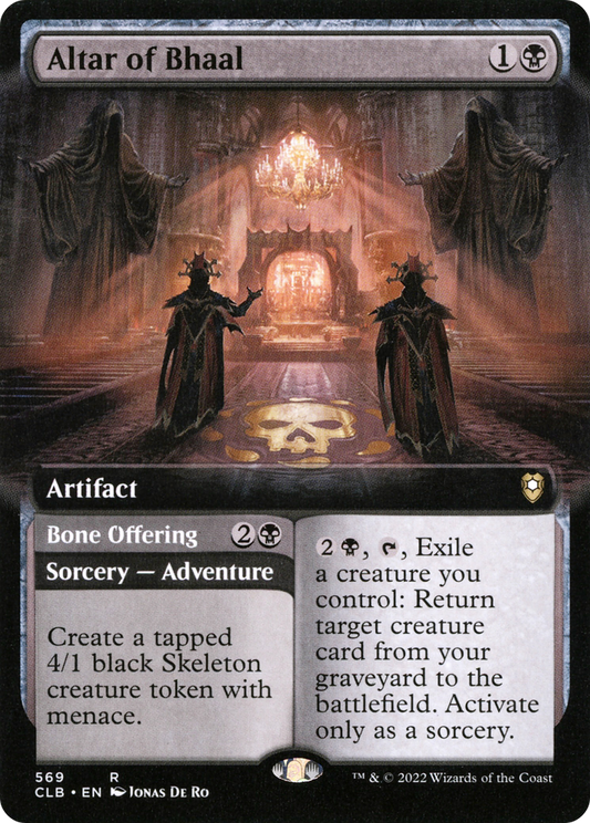 Altar of Bhaal // Bone Offering (569) (Extended Art) - Foil